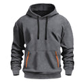 Nueva sudadera con capucha forrada de polar para hombre otoño-invierno