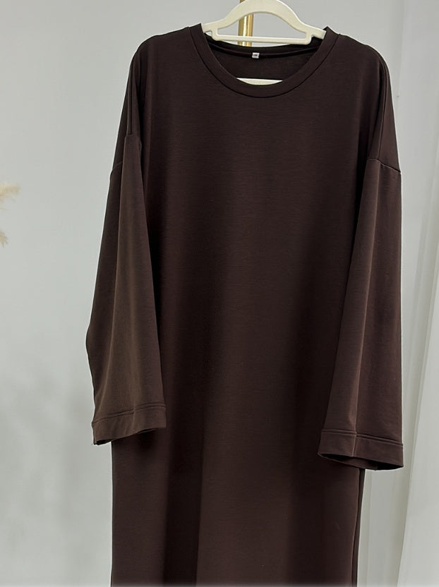 Women's Simple And Comfortable Solid Color Sweatshirt Dress