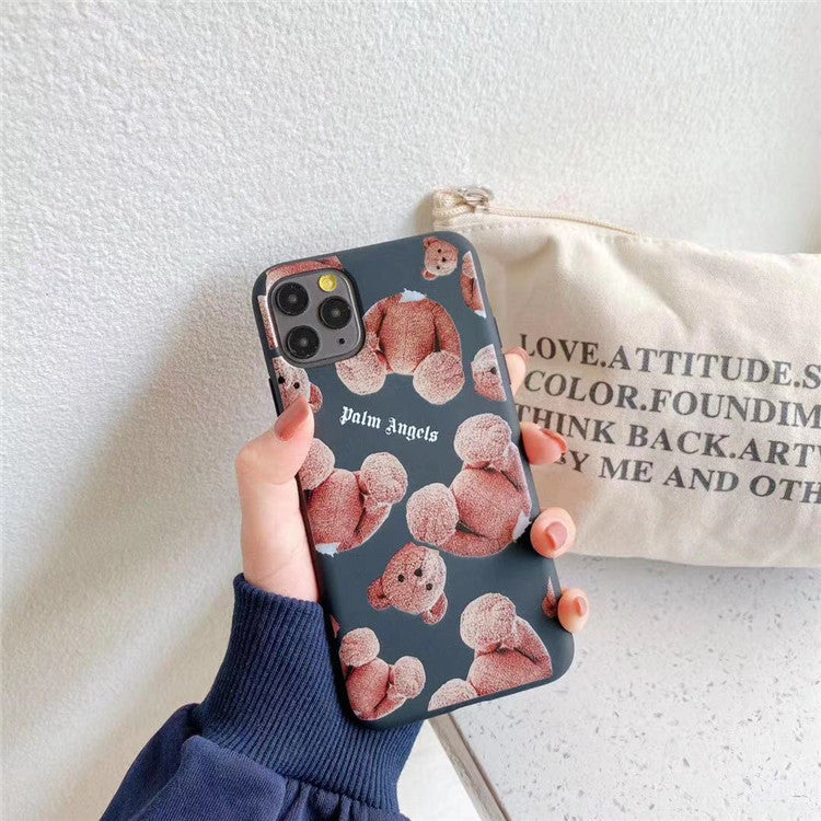 Compatible con: funda de silicona suave para teléfono con diseño de osito de peluche.
