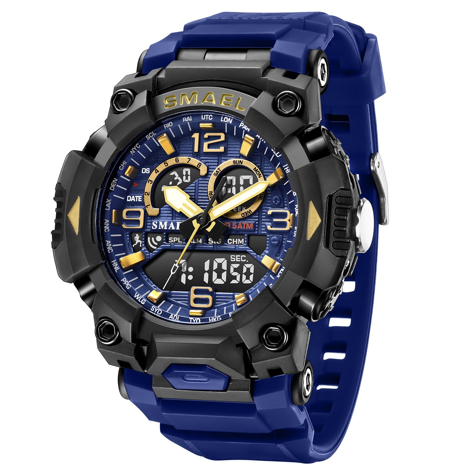 Reloj de aleación moderno para hombre para una medición precisa del tiempo.