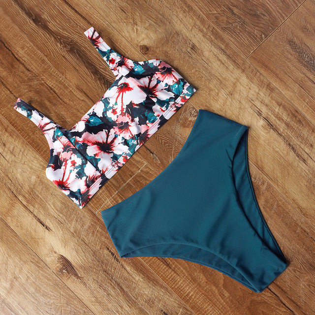 High Waist Bikini Leopard Bikini Women Push Up Swimsuit