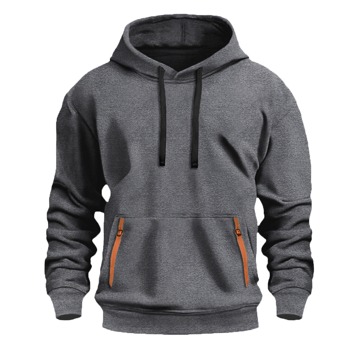 Nueva sudadera con capucha forrada de polar para hombre otoño-invierno
