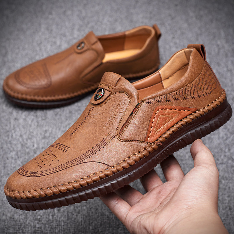 Zapatos casuales de cuero suave y transpirable para hombre