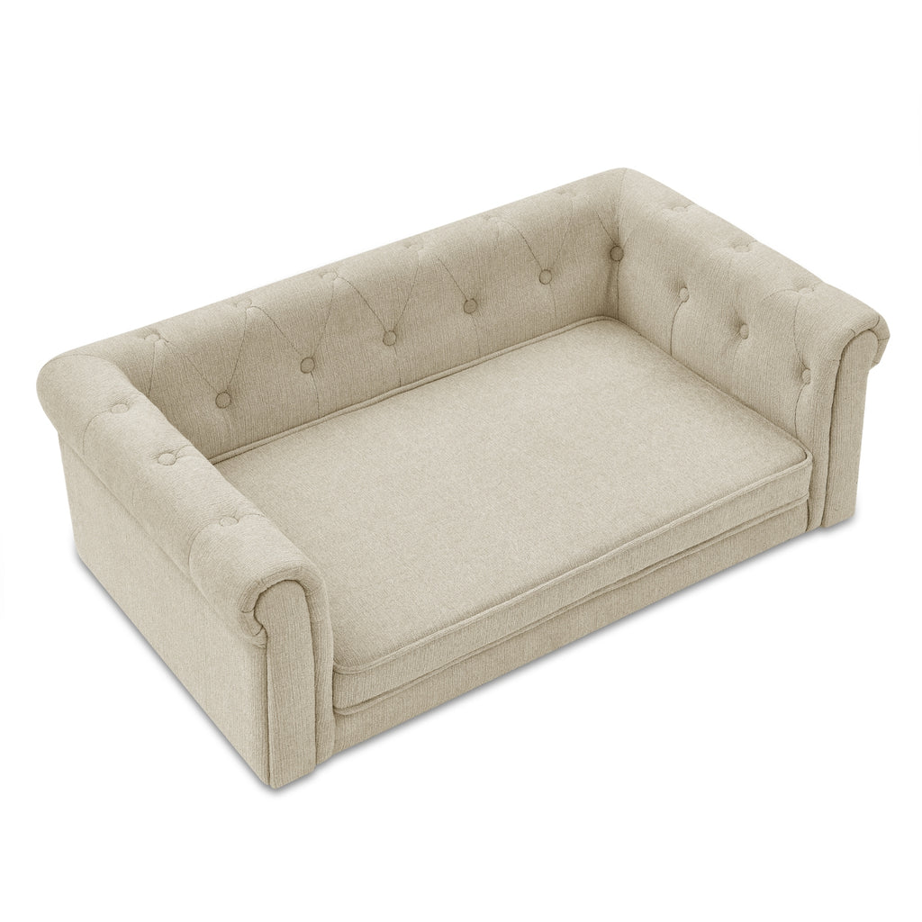 Elegante cama rectangular para perros medianos y grandes, sofá cama elevado y duradero, cómodo.