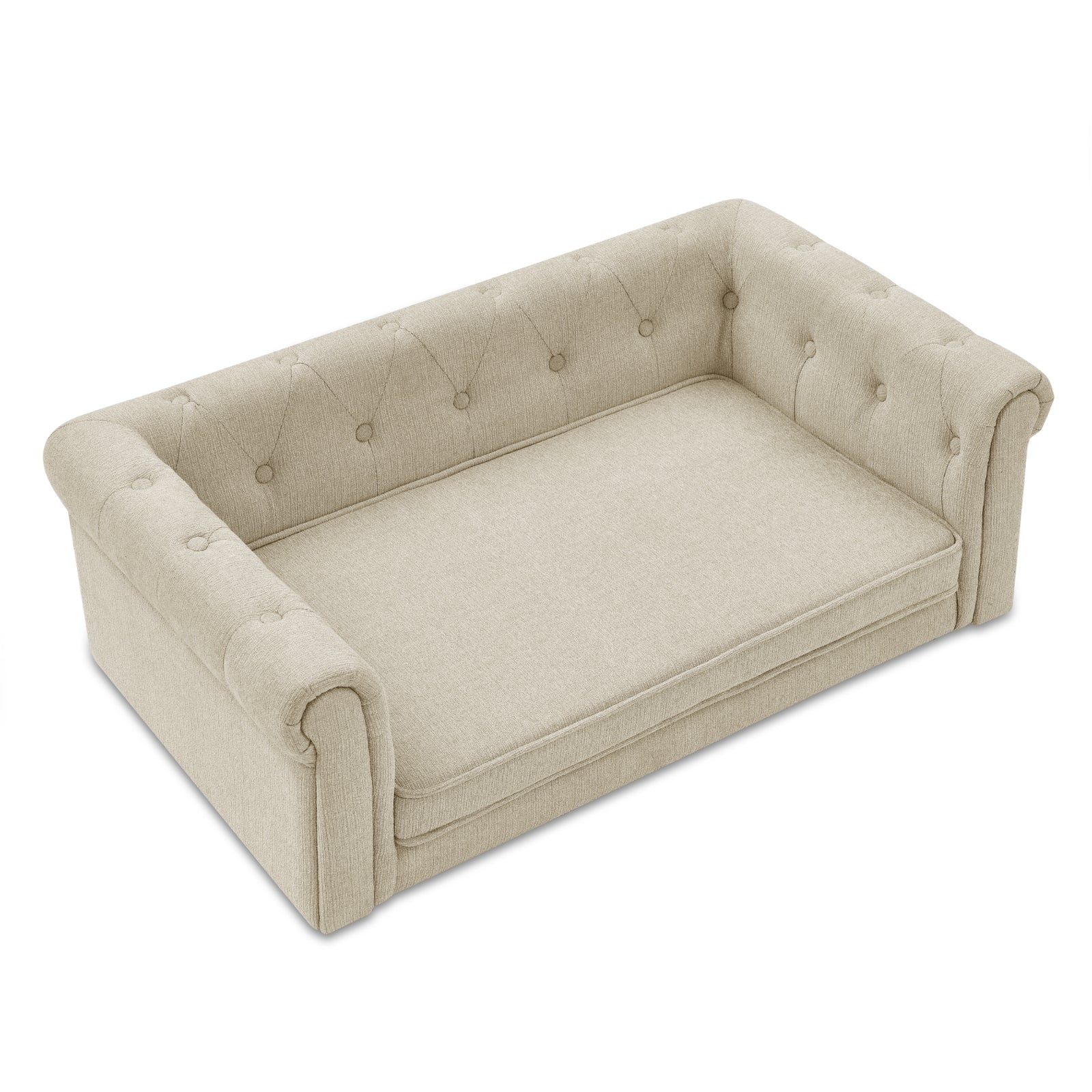 Elegante cama rectangular para perros medianos y grandes, sofá cama elevado y duradero, cómodo.