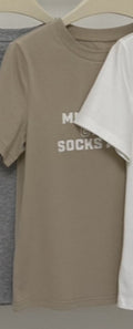 Minimalist Letter-print Short-sleeve T-shirt Pure Cotton Top Versatile For Workwear Style