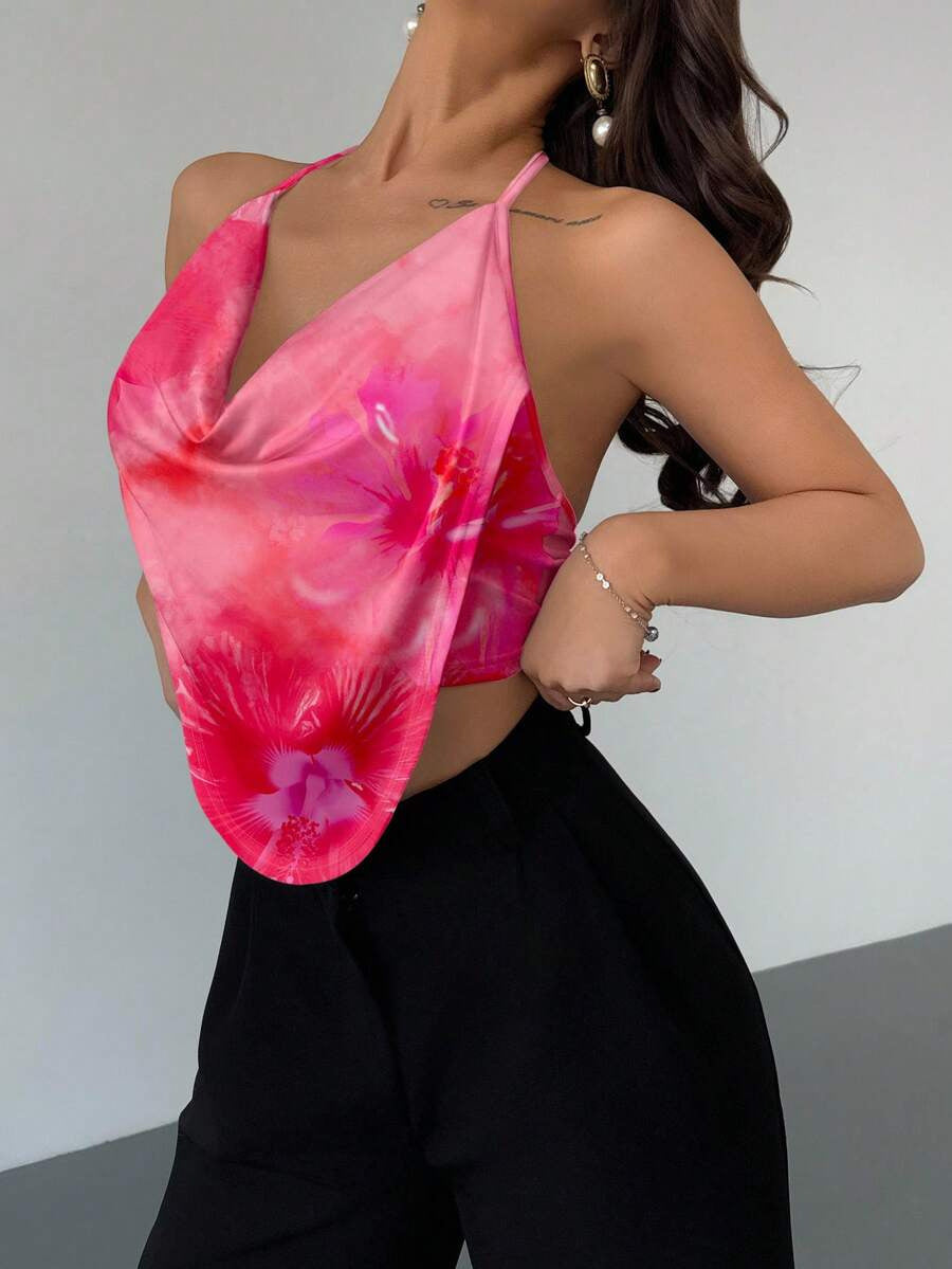 Women's Y2K Halter Neck V-Neck Backless Camisole