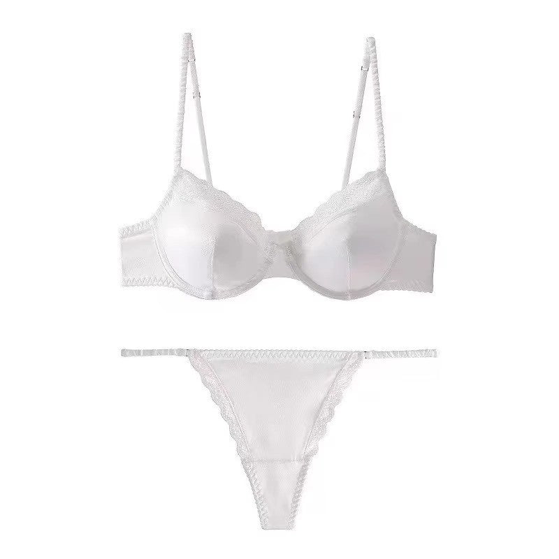 Conjunto de sujetador fino de encaje para mujer