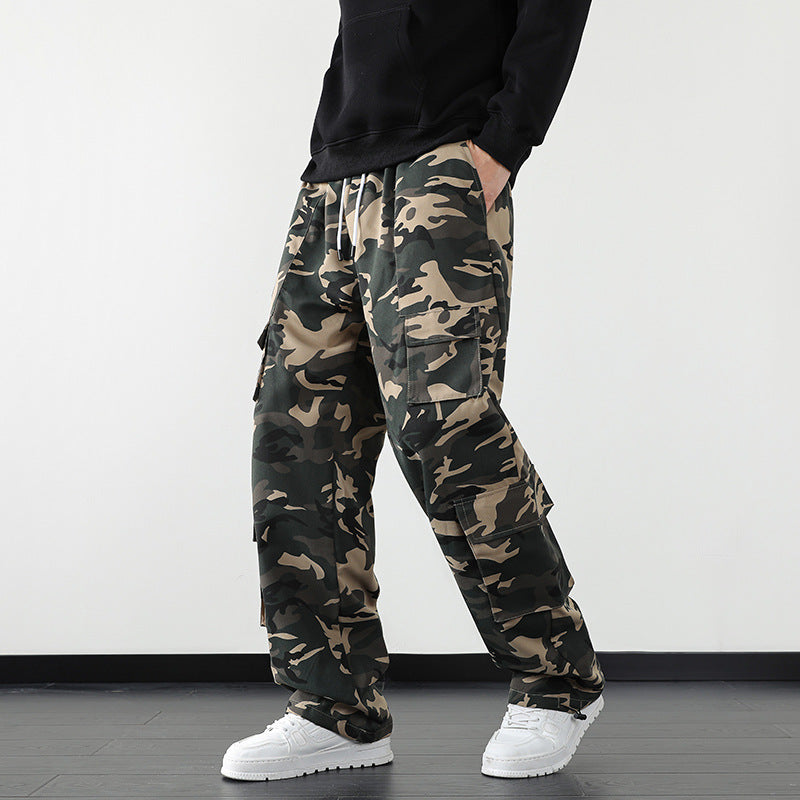 Pantalones de trabajo multibolsillos para hombre