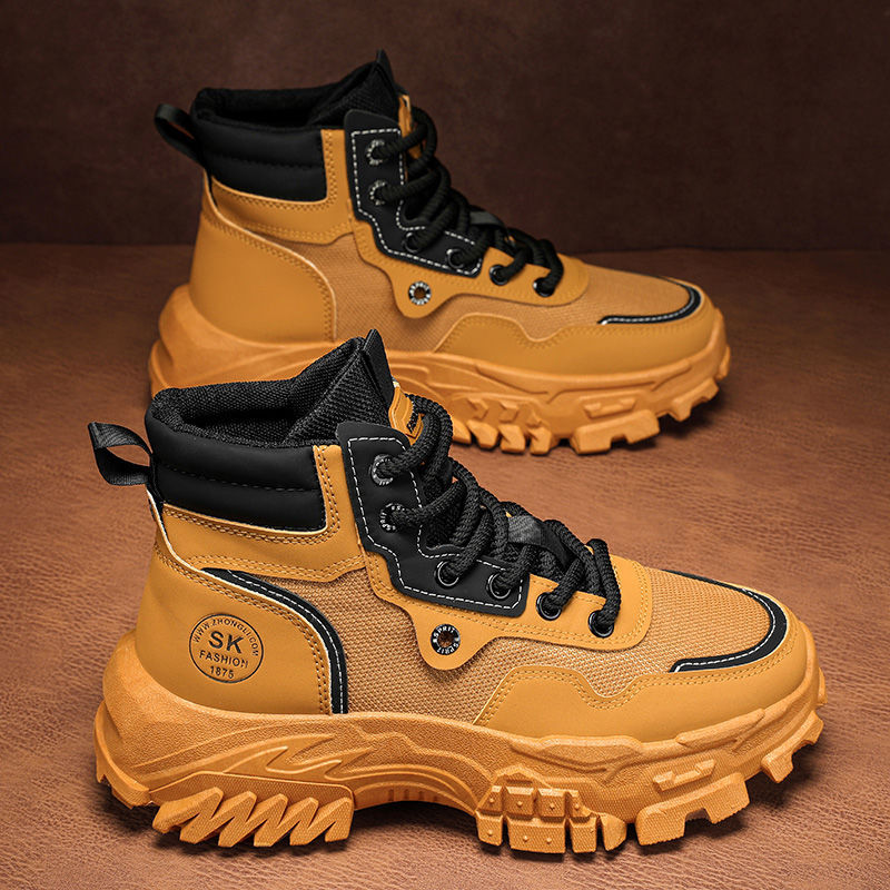 Botas de trabajo vintage estilo británico de caña alta y transpirables