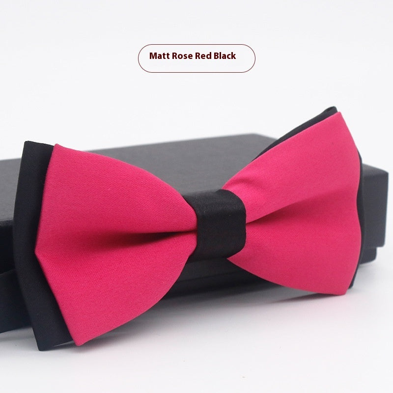 Corbata de lazo para novio, de color liso, para boda, negocios, informal, para hombre