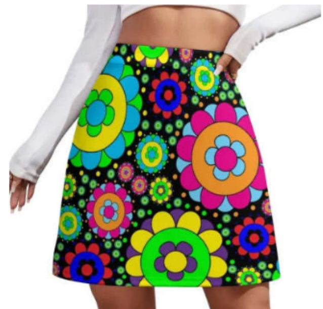 Stylish A-line Printed Skirt For Women