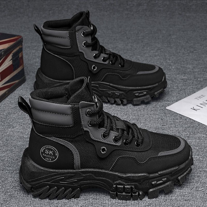 Botas de trabajo vintage estilo británico de caña alta y transpirables