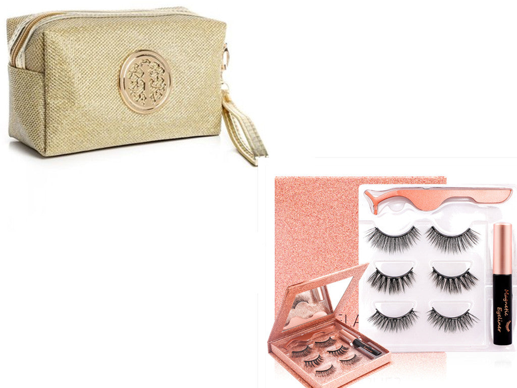 Kit de delineador de ojos magnético resistente al agua y sin pegamento