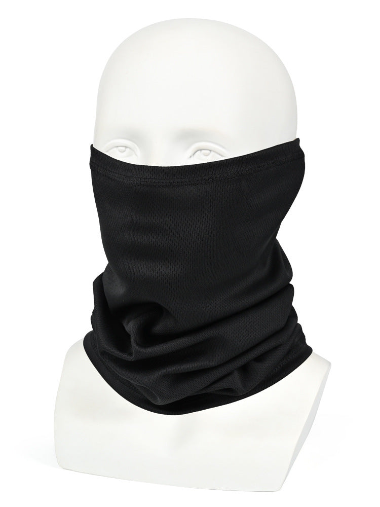 Polaina de cuello transpirable todo en uno con protección solar, perfecta para uso en exteriores.