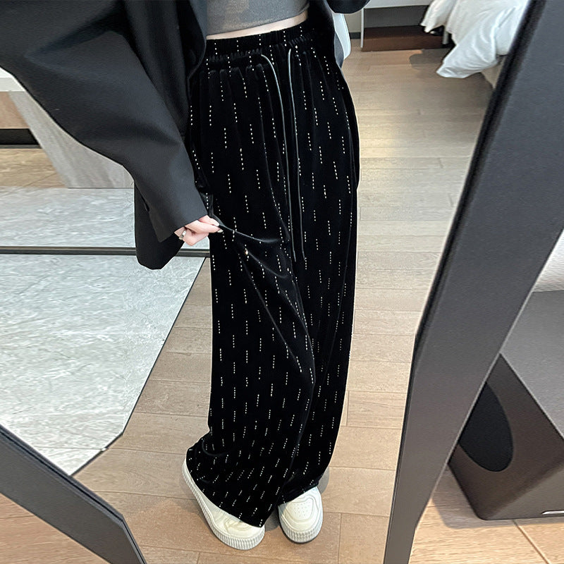 Pantalones rectos adelgazantes de cintura alta para mujer