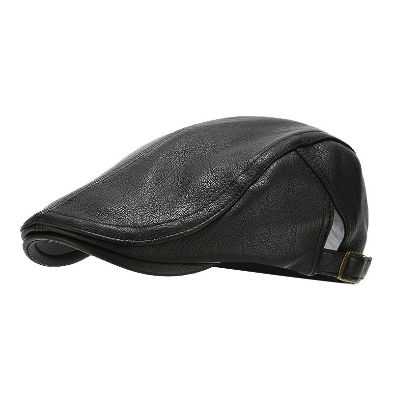 Autumn/Winter American-style Leather Trapper Hat Men's Vintage Painter's Cap