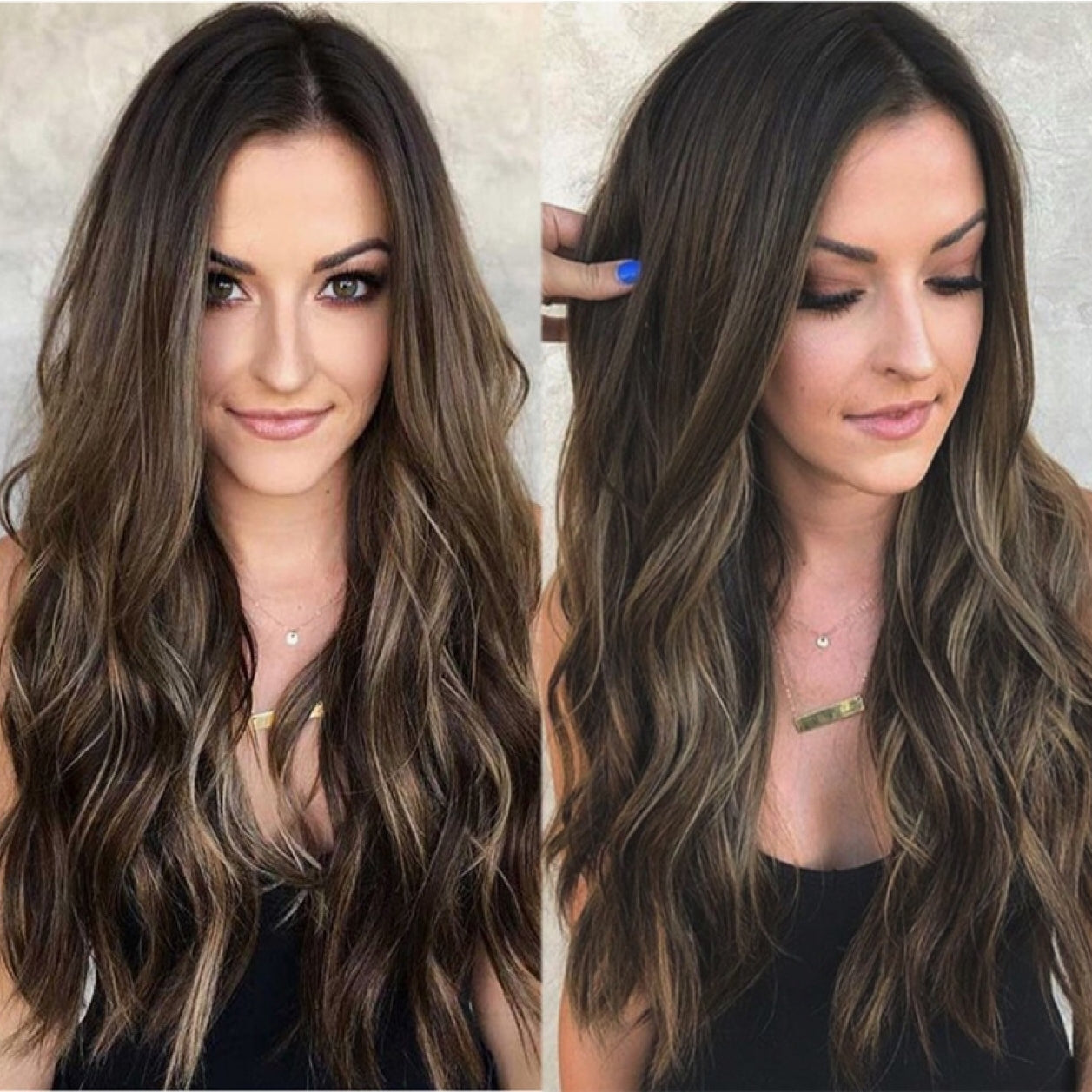 Señoras con cabello largo, rizado y ondulado