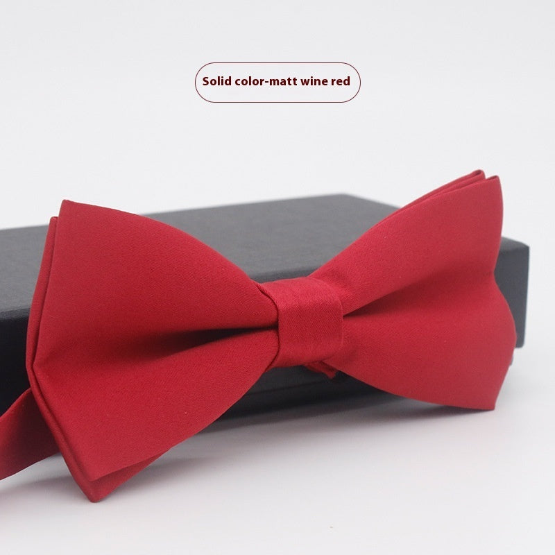 Corbata de lazo para novio, de color liso, para boda, negocios, informal, para hombre