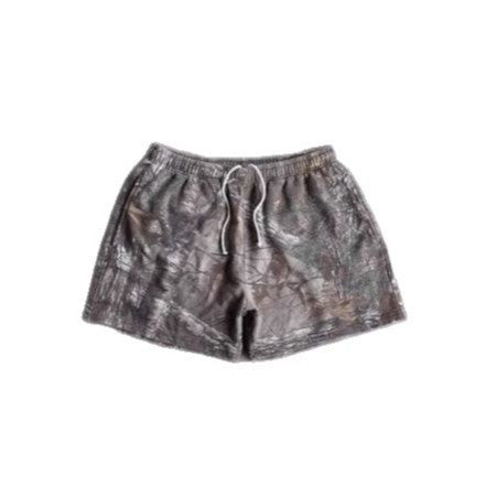 Pantalones cortos casuales con estampado de camuflaje de ramas de árbol de Harajuku