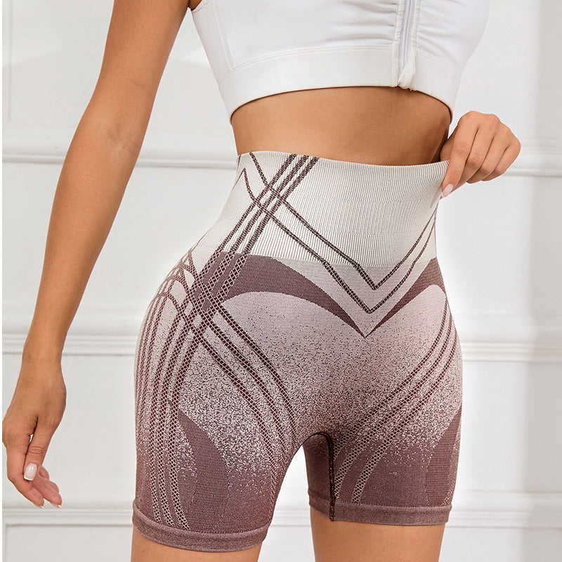 Pantalones cortos deportivos y de fitness con degradado para mujer