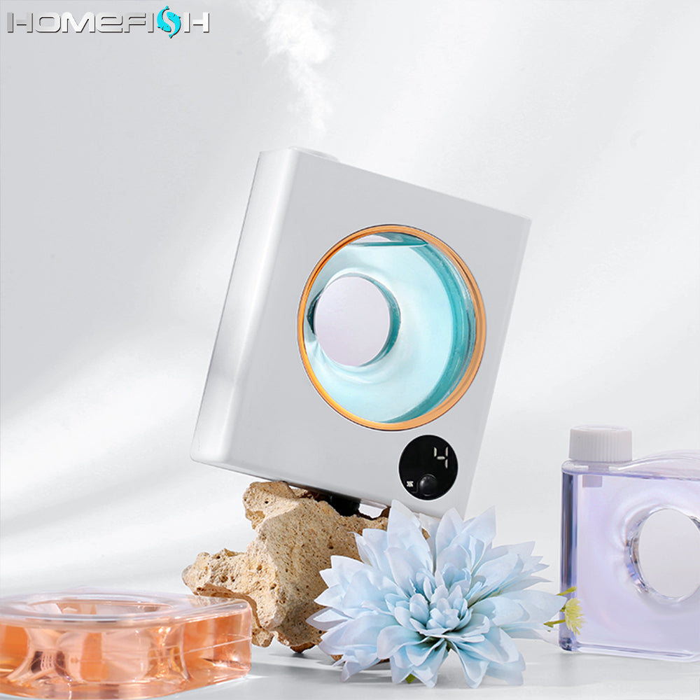 Máquina de aromaterapia automática pequeña para el hogar, hotel, baño, expansor de incienso de pared, pulverizador de incienso con carga de aceite esencial.