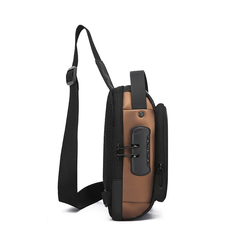 Bolso bandolera de un solo hombro para hombre, impermeable y resistente a la abrasión.