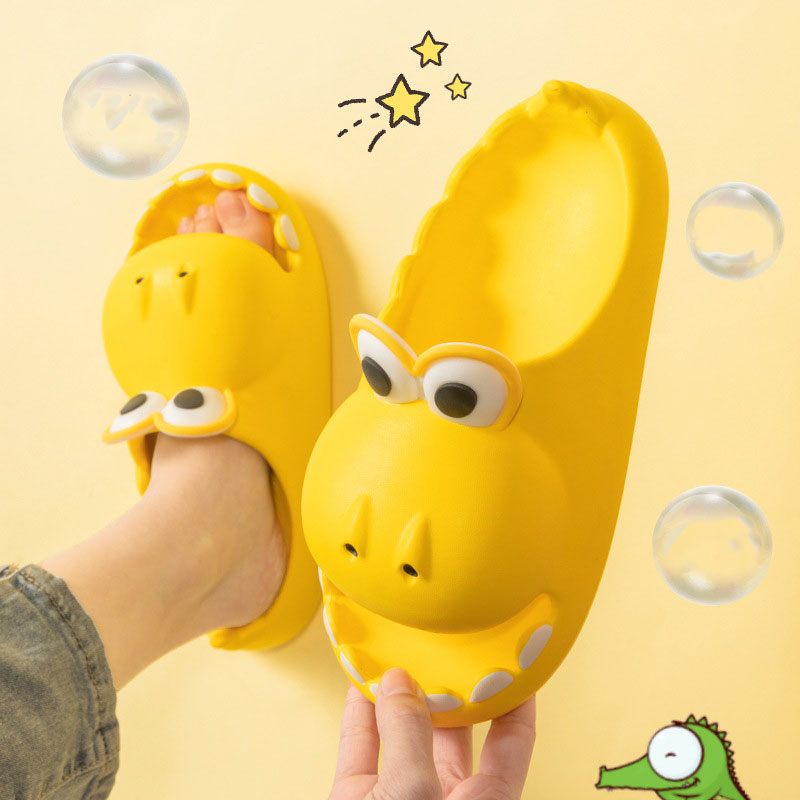 Zapatillas de dinosaurio para niños, venta al por mayor, sandalias de EVA con dibujos animados de verano para padres e hijos, para exteriores, para el hogar, para mujeres, hombres y niños, lindas zapatillas para bebés.