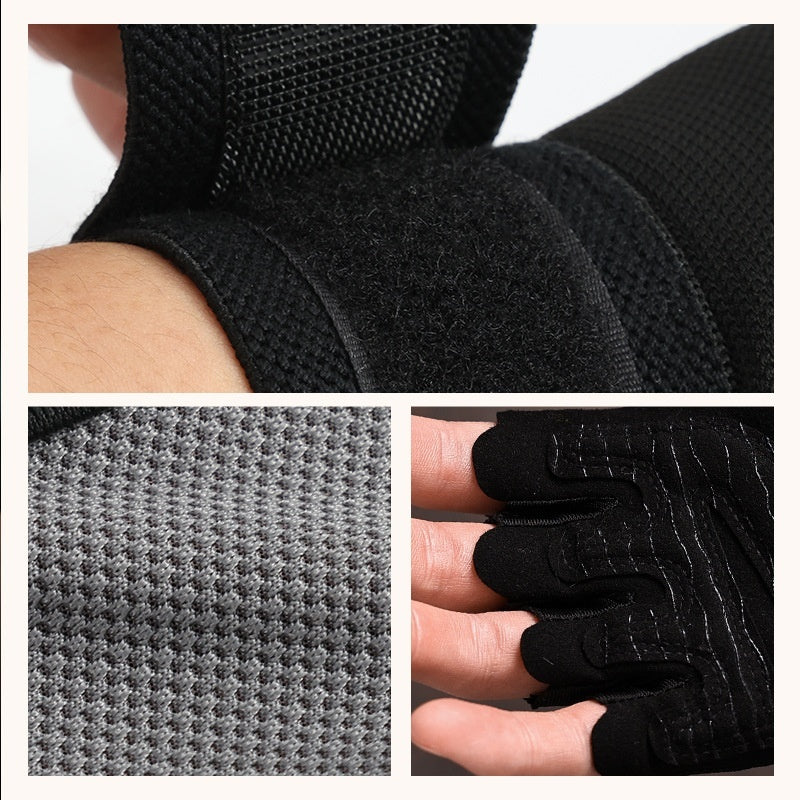 Guantes de gimnasio con correas de muñeca integradas para barras de dominadas