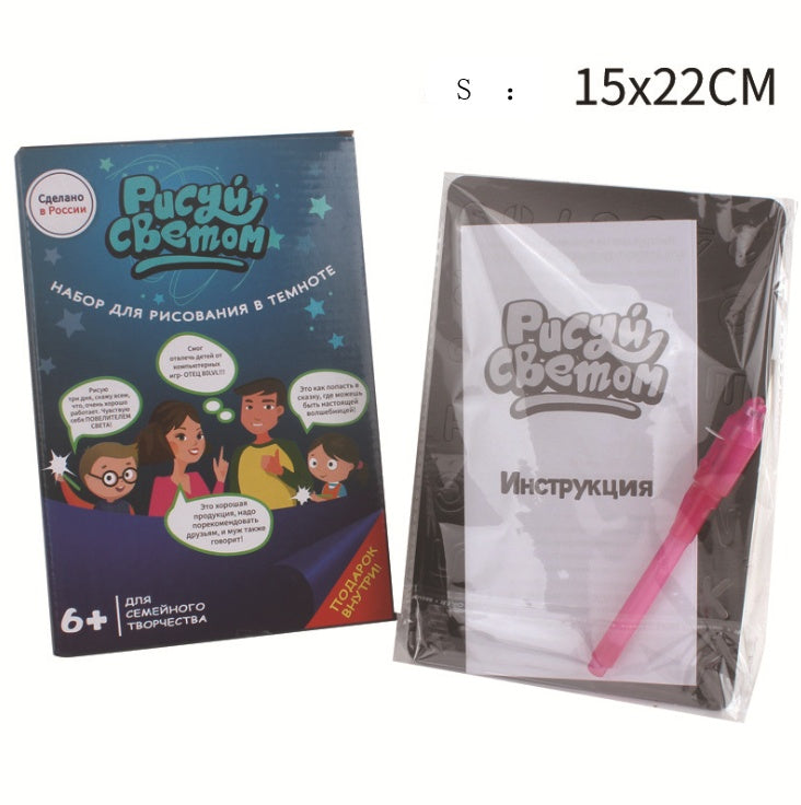 Tablero de dibujo educativo 3D con 8 efectos de luz y rompecabezas