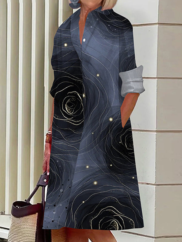 Vestido estampado de lunares elegante y de moda para mujer