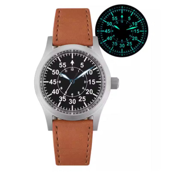 Reloj militar retro con segundero de cuarzo
