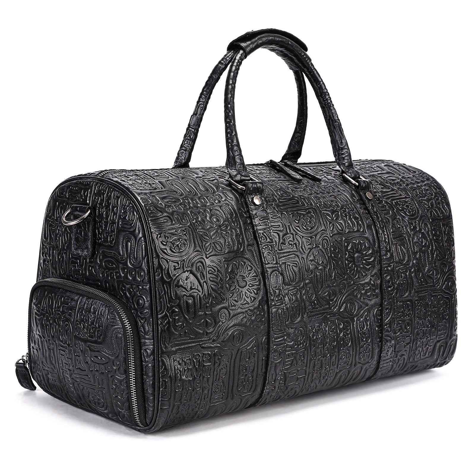 Bolso de mano con diseño retro en relieve para hombre
