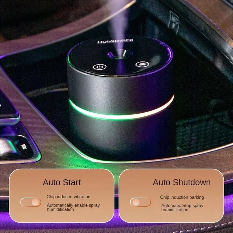 Humidificador portátil para coche, difusor de aceites esenciales de aluminio de 260 ml, ideal para el hogar y la oficina.