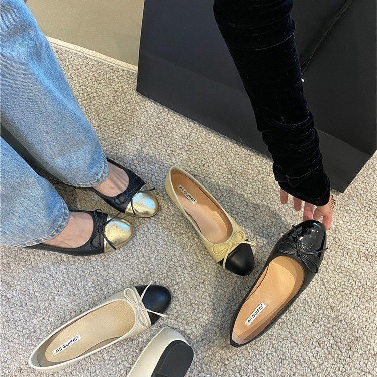 Zapatos planos bajos y versátiles para mujer