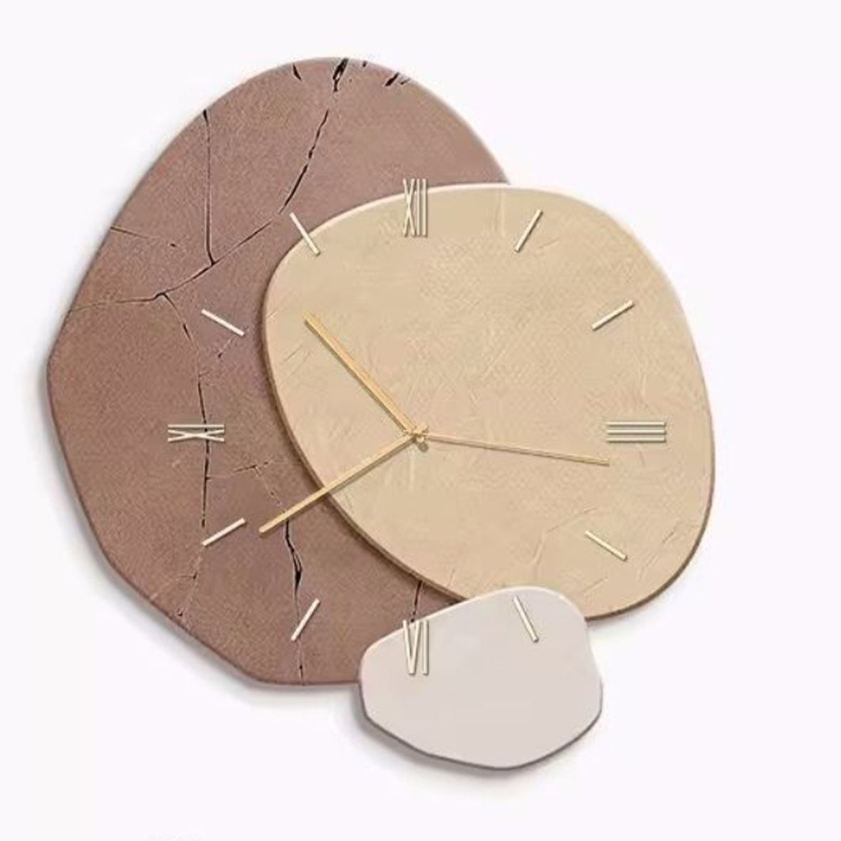 New Chinese Style Dining Room Dining Table Hanging Painting Punch-free Wall Clock