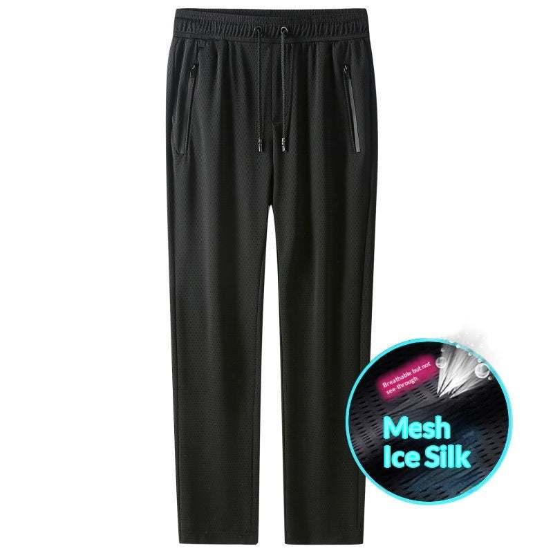 Ice Silk Mens Sporty Casual Pants