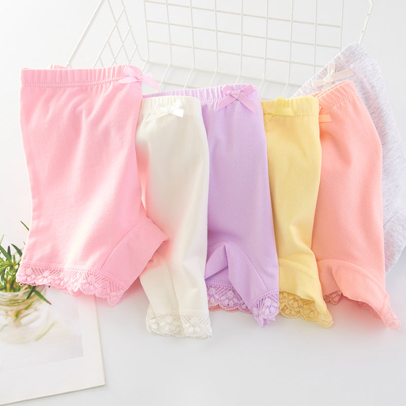 Pantalones de seguridad de verano antiexposición para niñas medianas y grandes. Ropa interior para bebés.