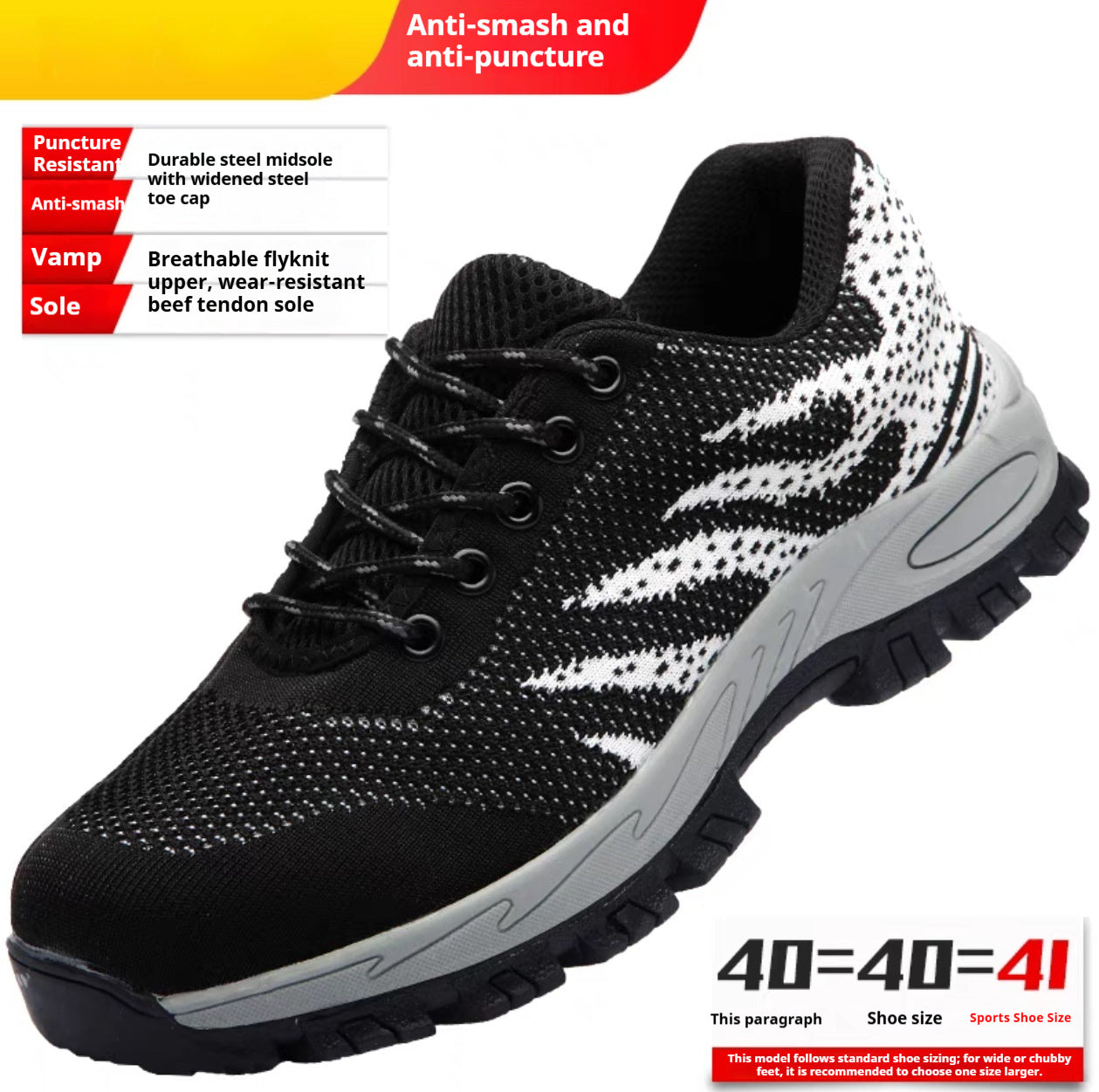 Zapatos de trabajo informales para mujer, resistentes al desgaste y a las perforaciones.