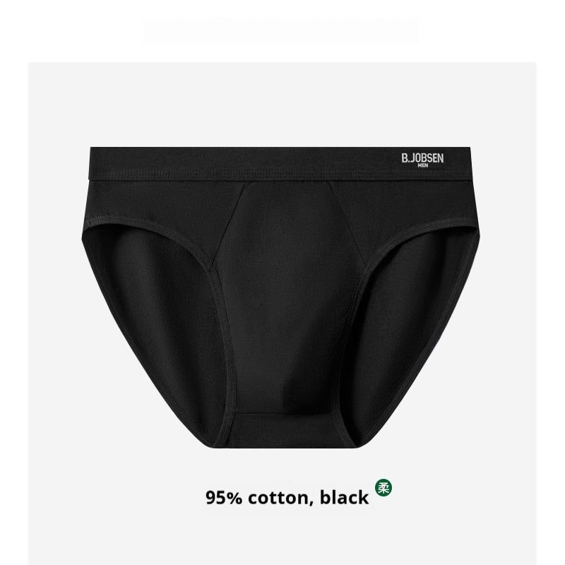 Calzoncillos de algodón transpirables para hombre con entrepierna de algodón antibacteriano.