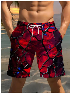 Mens Fashionable Casual Lightning-Print Shorts