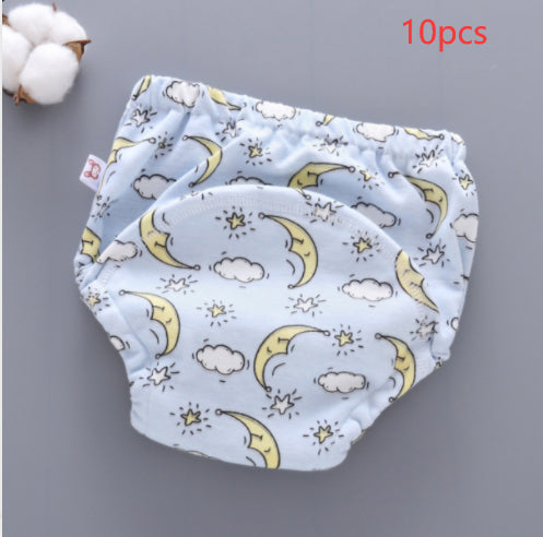 Pantalones de entrenamiento para bebé, lavables, de gasa de 6 capas, para cubrir pañales