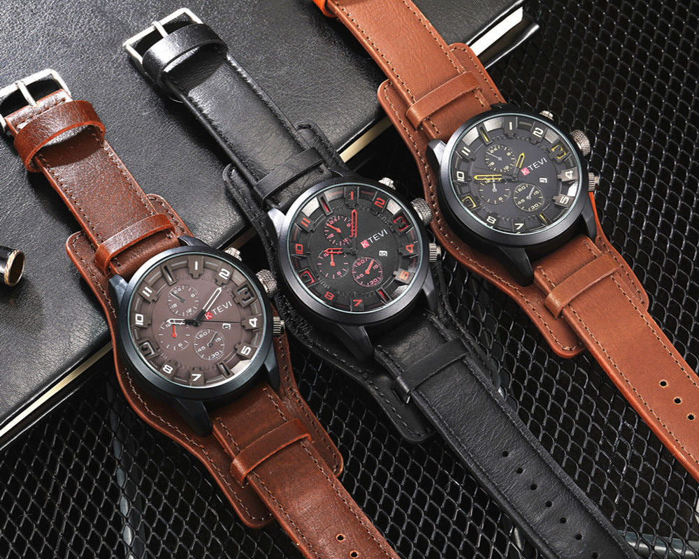 Reloj deportivo coreano de moda para hombre con esfera grande y llamativa para estudiantes.