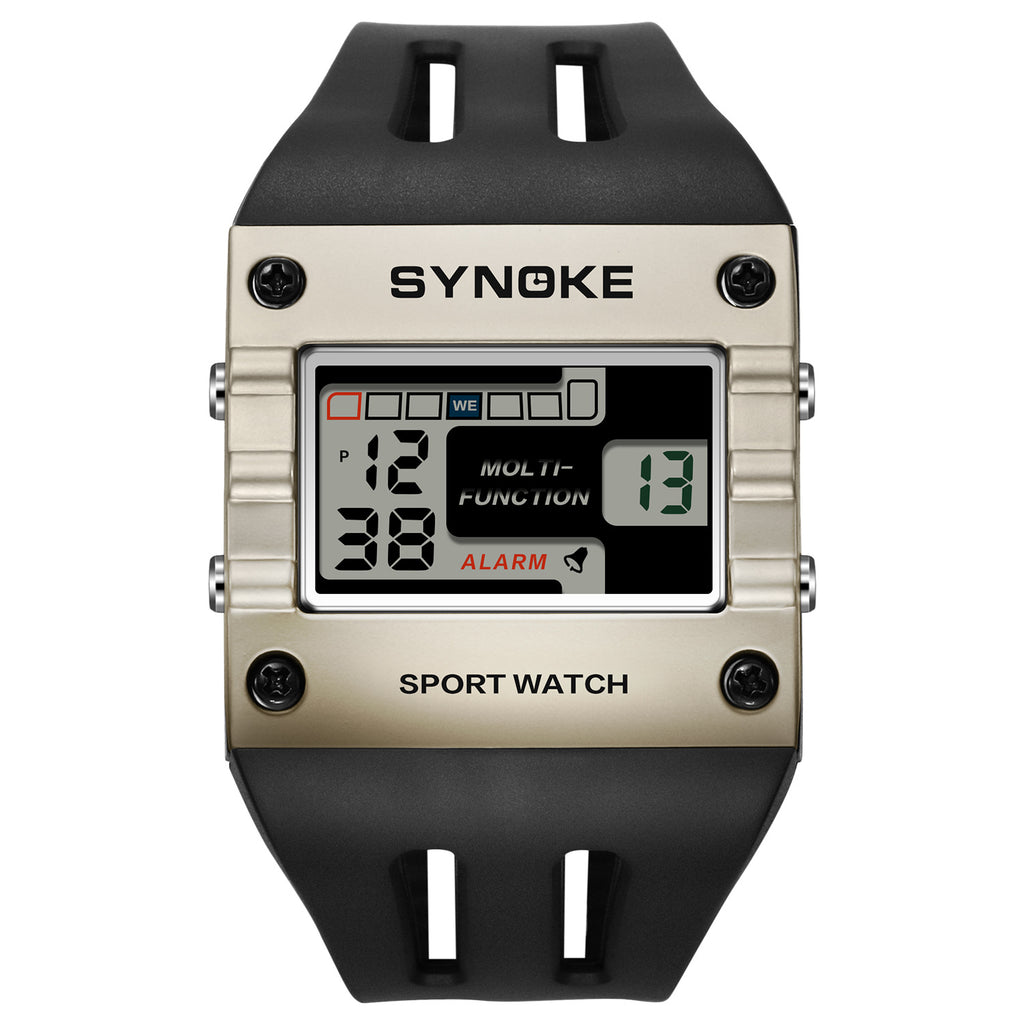 Reloj inteligente deportivo de aleación para hombre con pantalla grande y diseño resistente al agua.