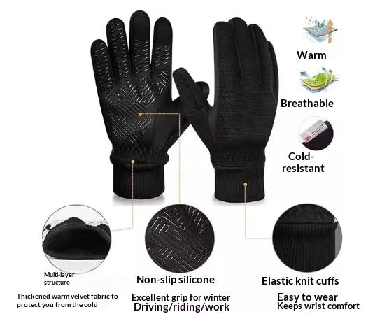 Guantes de ciclismo para correr de invierno 3M Thinsulate para hombre y mujer