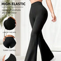 Pantalones de yoga finos de verano para mujer, leggings anchos de cintura alta y pierna recta