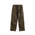 Leopard Print Women's Design Elastic Waist Loose Wide Leg Pants
