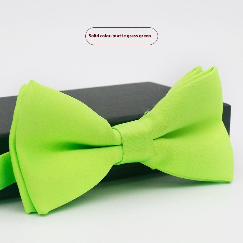 Corbata de lazo para novio, de color liso, para boda, negocios, informal, para hombre