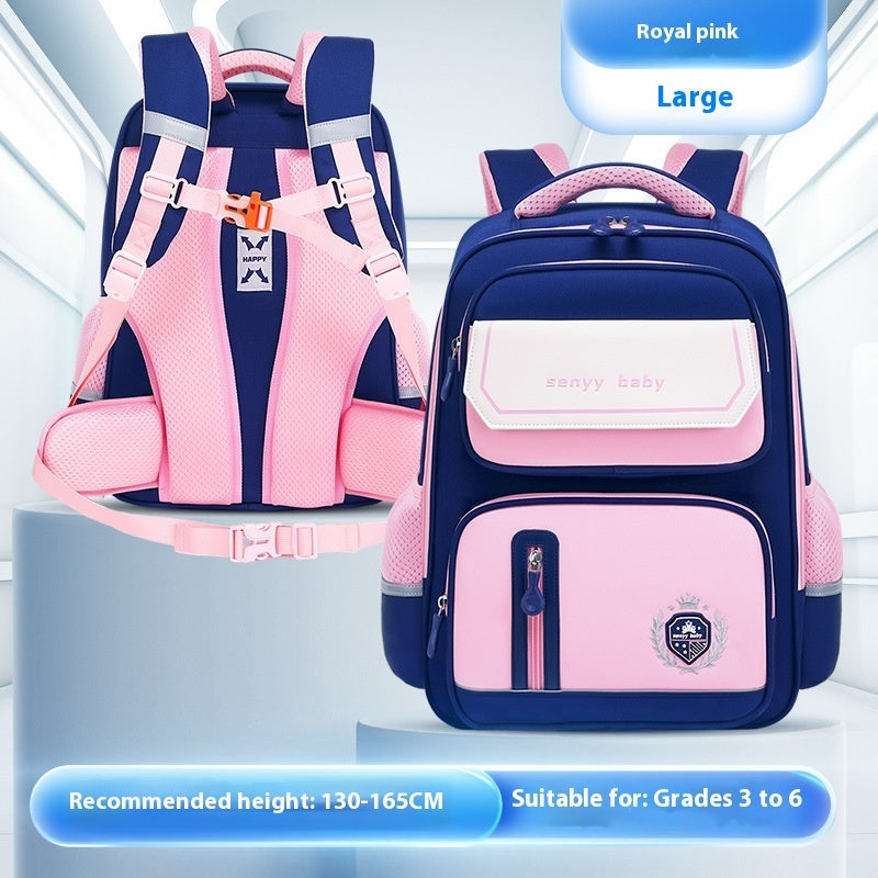 Mochila infantil con protección para la columna vertebral, impermeable, de tela Oxford de gran capacidad