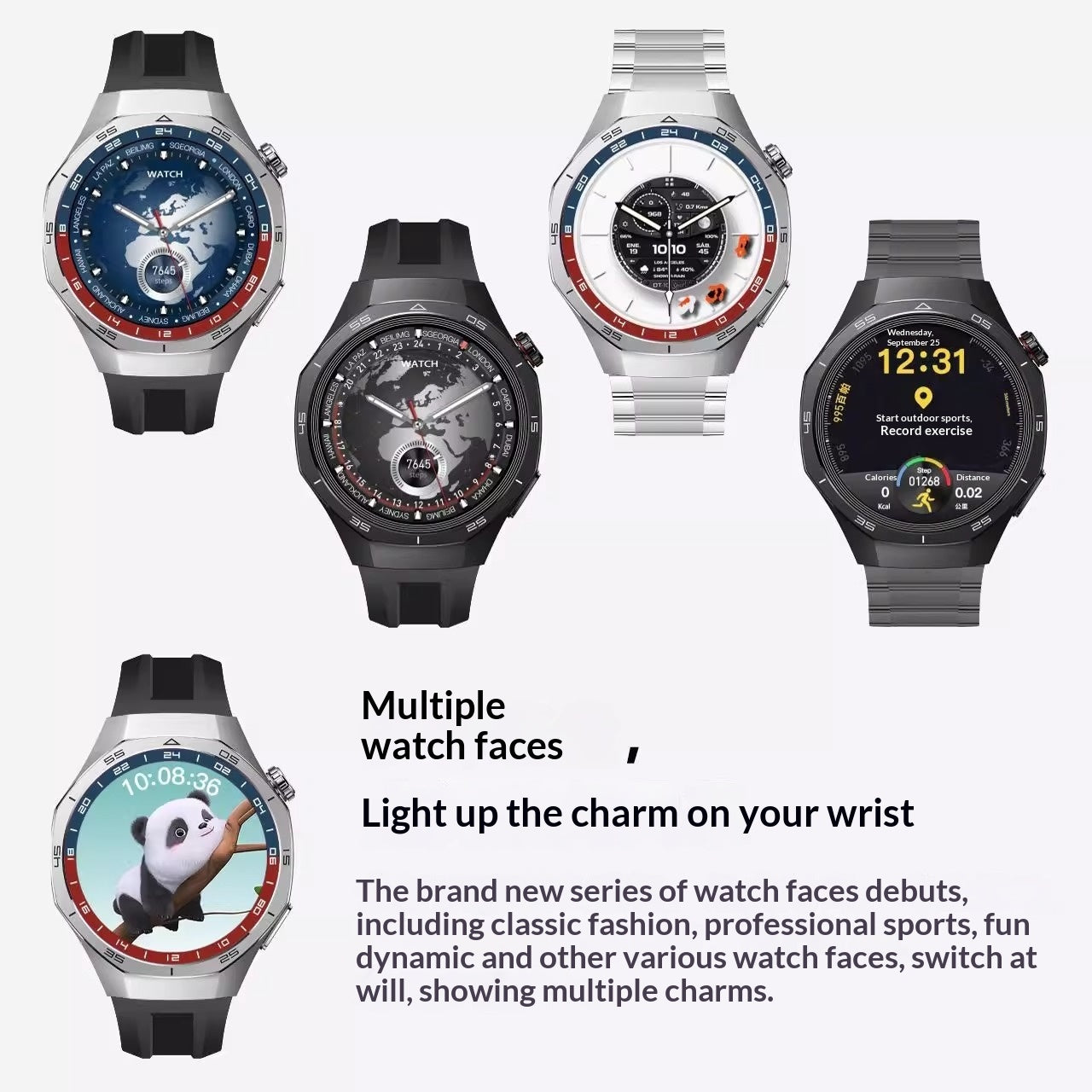 Reloj inteligente de aleación de aluminio de grado aeronáutico con llamadas Bluetooth